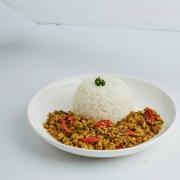 ข้าวคั่วกลิ้งหมู