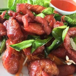 หมูแดดเดียวทอด