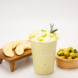 🥑🍌 อะโวคาโดกล้วยหอมนมสดสมูทตี้