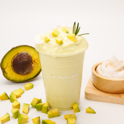 🥑🥥อะโวคาโดมะพร้าวนมสดสมูทตี้
