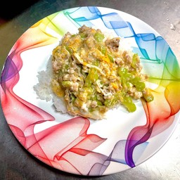 ข้าวราดมะระผัดไข่