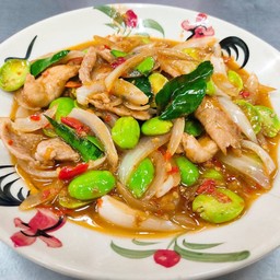 สะตอผัดเครื่องแกงกุ้ง