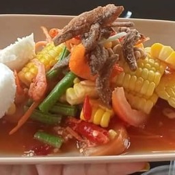 ตำข้าวโพดไข่เค็ม