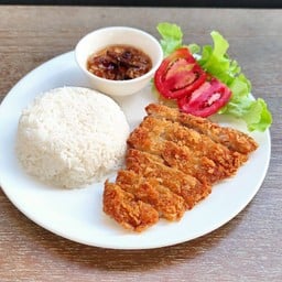 ข้าวปลาดทอด ซอสน้ำปลา