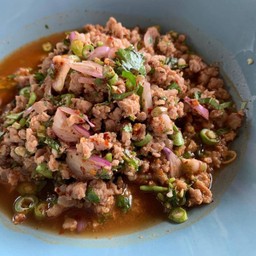 ลาบหมูสับ-กับข้าว