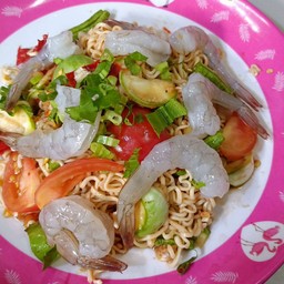 ตำมาม่า+กุ้งสด