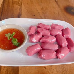 ไส้กรอกแดงในตำนาน(ทอด)