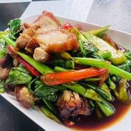 ข้าวคะน้าน้ำมันหอย