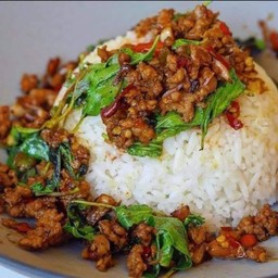 ข้าวหมูทอด&ส้มตำ