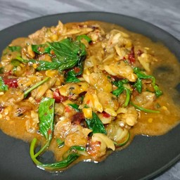 เนื้อหอยลายแกะผัดน้ำพริกเผา (กับข้าว)