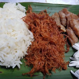 ข้าวเหนียวหมูฝอยหมูแดด