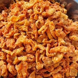 หนังไก่ทอด+ข้าวเหนียว