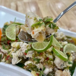 ไข่หมึก นึ่งมะนาว