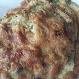 ข้าวไข่เจียวต้นหอมพริกซอยมังสวิรัติ