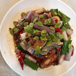 ตำไหลบัวกุ้งสดหอยแครงปลาร้า