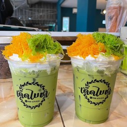 ชาเขียววิปครีมฝอยทอง