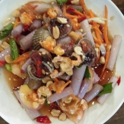 ตำไหลบัวหอยแครงไม่ร้า