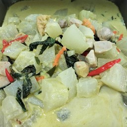 แกงเขียวหวานฟักเจ + ข้าว