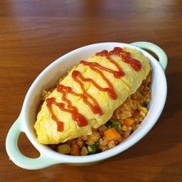 Kidข้าวผัดซอสมะเขือเทศซ่อนผัก กับไข่ออมเล็ต  Omu Rice