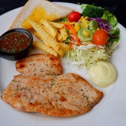 สเต็กไก่พริกไทยดำ (สะโพกไก่)1