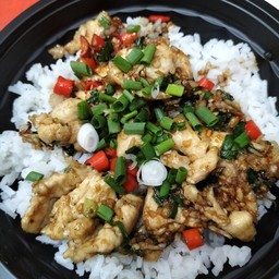 ข้าว(ไก่หมัก)ผัดพริกเกลือ