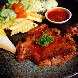 สเต็กหม่าล่าสันคอหมู