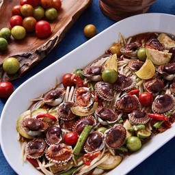 ตำถาดหอยแครงปลาร้าจ้า