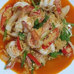 กุ้งผัดผงกะหรี่