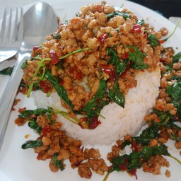 กระเพราหมูสับ