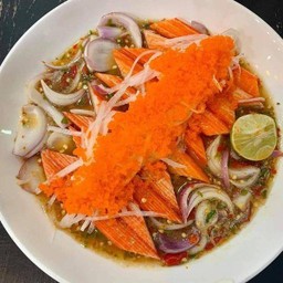 ยำปูอัดไข่กุ้ง