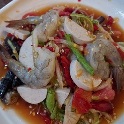 ตำหมูยอกุ้งสด