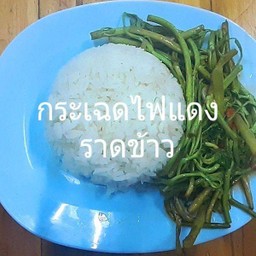 กระเฉดไฟแดงเราดข้าว