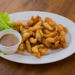 ไข่ปลาหมึกทอด