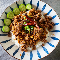 ข้าวหน้าลาบหมู