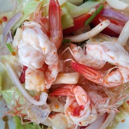 ยำวุ้นเส้นกุ้งสุก