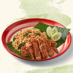 ข้าวกะเพราขาหมูเยอรมันคลุก