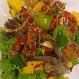 ตำข้าวโพดกุ้งสด ธรรมดา