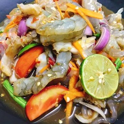 ยำแมงกะพรุน กุ้งสด ( 5)