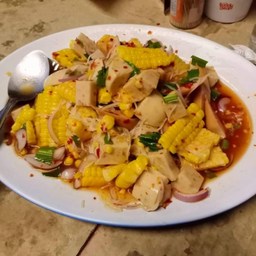 [อร่อยซ่ากับโค้ก]ยำหมูยอ+โค้ก