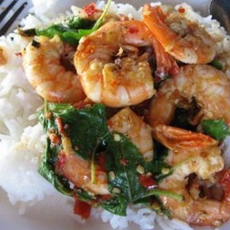 [อร่อยซ่ากับโค้ก] ข้าวกระเพรากุ้ง +  โค้ก ออริจินัล (กระป๋อง)