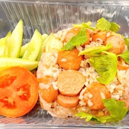 ข้าวผัดไส้กรอกเจ