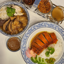 เซตกระเพาะปลาไ่ก่และข้าวหน้าเป็ดย่าง