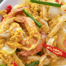 กุ้ง/หมึก ผัดผงกะหรี่