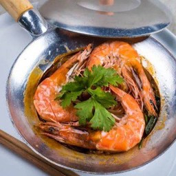 กุ้งขาวอบวุ้นเส้น