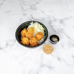 ข้าวหน้าไก่คาราเกะ ซอสเทริยากิ