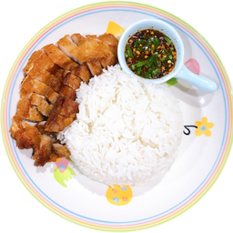 ข้าวหมูสามชั้นทอด