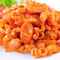 Fried Macaroni With Sausage