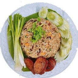 ข้าวผัดกุนเชียงหมูฝอย