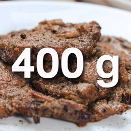 สันคอหมูย่างพริกไทยดำ 4 ขีด