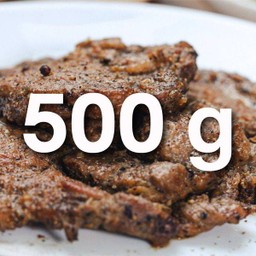 สันคอหมูย่างเตาถ่านสูตรพริกไทยดำ 5ขีด